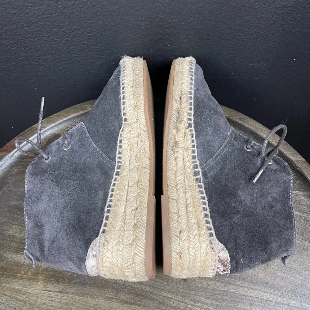 Rag & Bone Geneva Suede Wedge Lace Front Espadrilles Size‎ Women